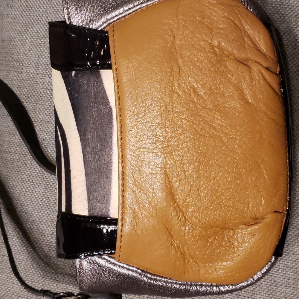 Brighton Patchwork And Zebra Leather Crossbody - image 5